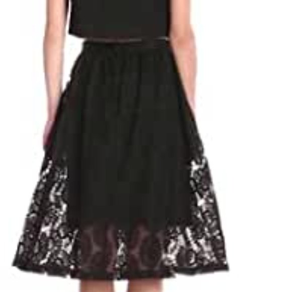 Donna Morgan Floral Two Piece Dress Black 12 - Picture 3 of 9